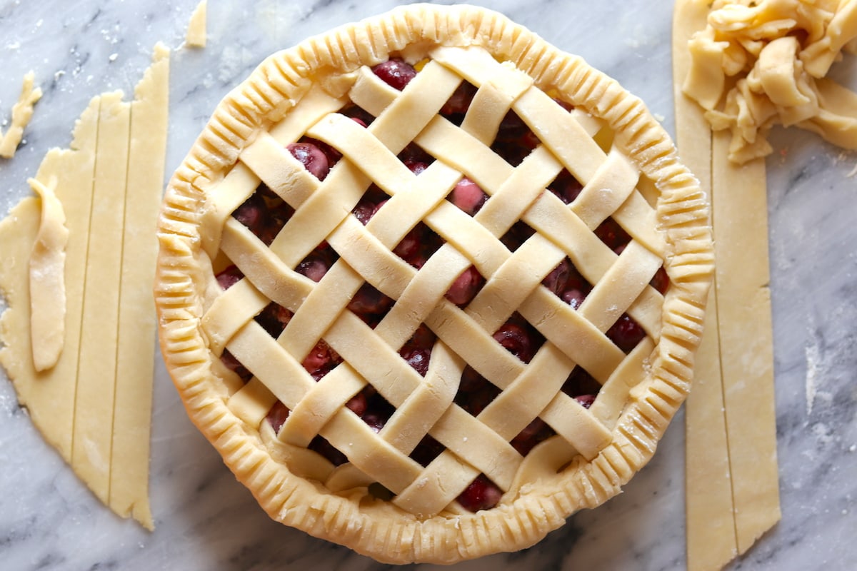 Homemade Lattice Cherry Pie Recipe The Hungry Hutch 1367